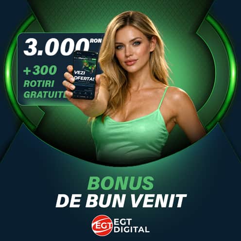 3.000 RON bonus și 300 Rotiri
